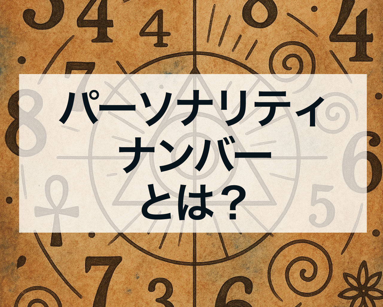 パーソナリティナンバーとは？