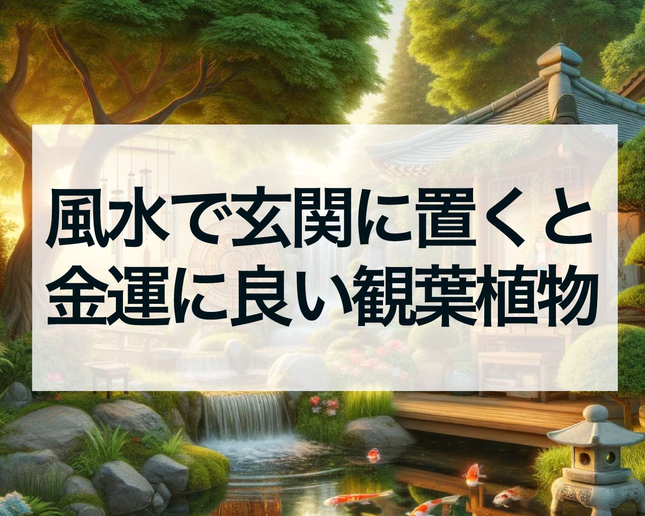 風水で玄関に置くと金運に良い観葉植物