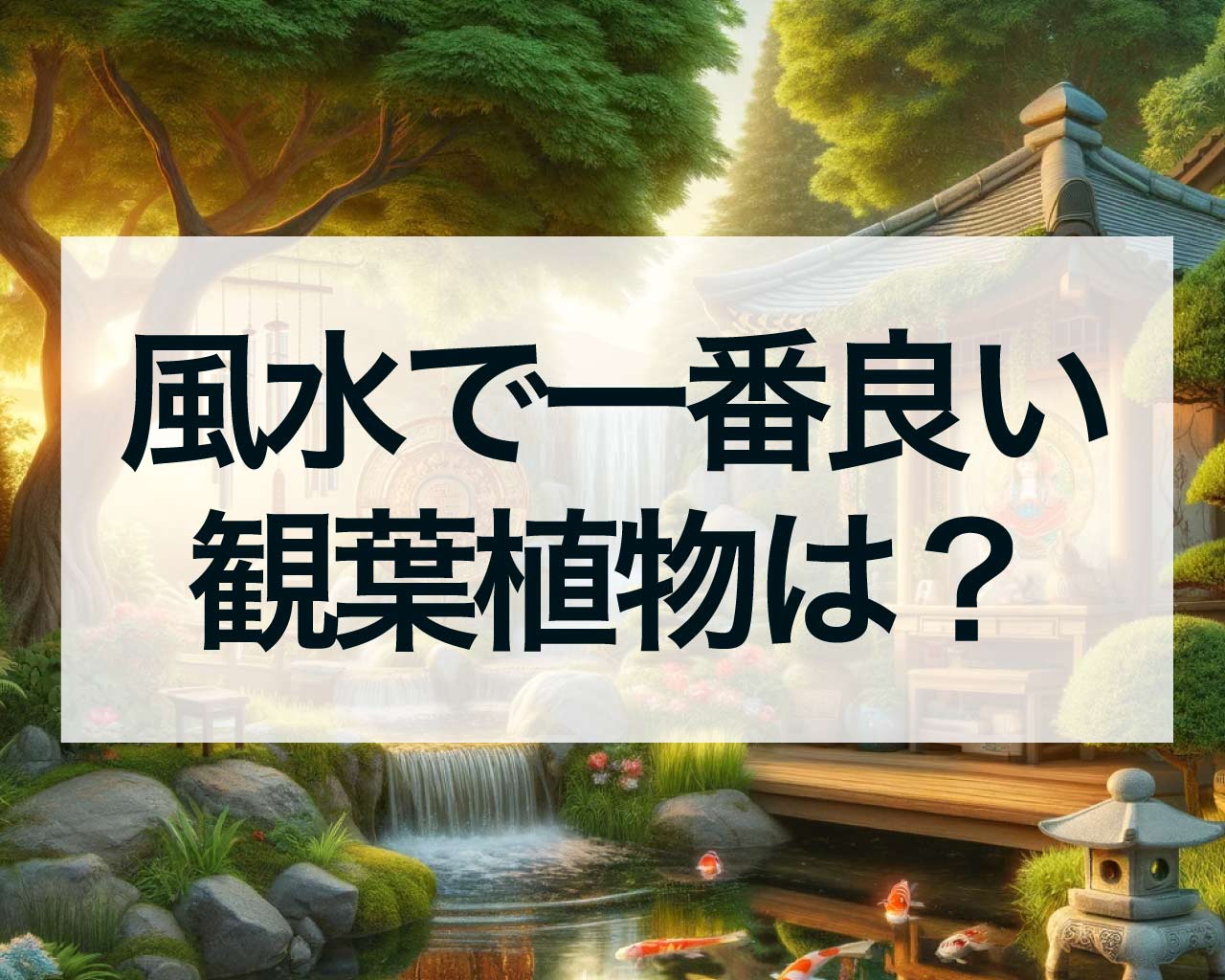 風水で一番良い観葉植物は？