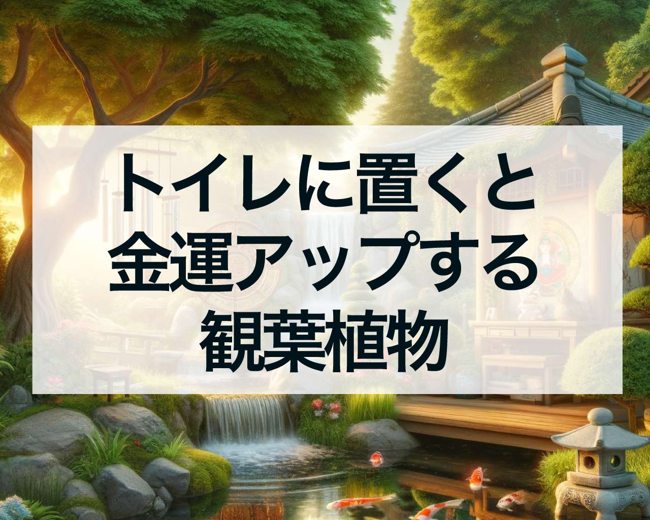 トイレに置くと金運アップする観葉植物