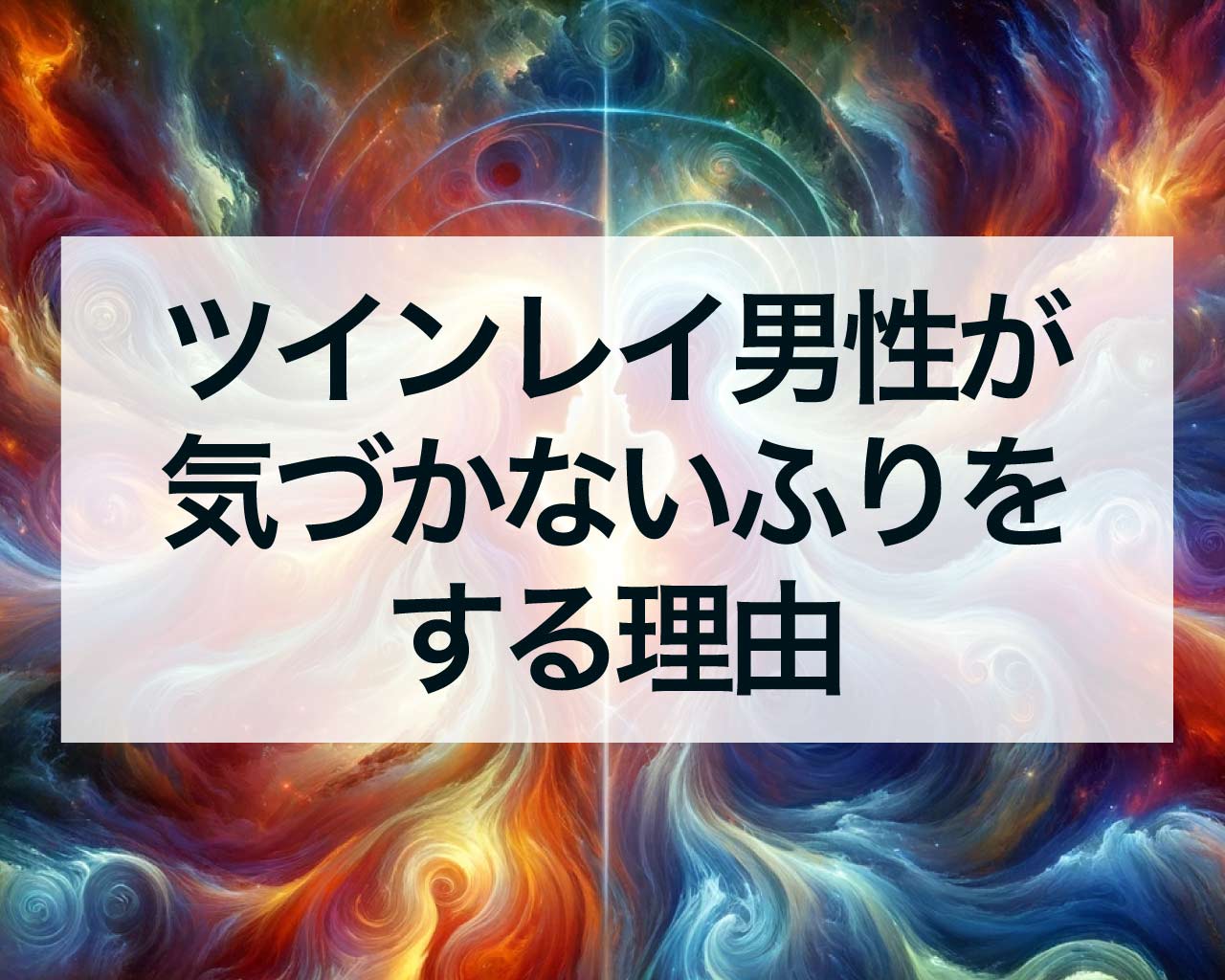 ツインレイ男性が気づかないふりをする理由