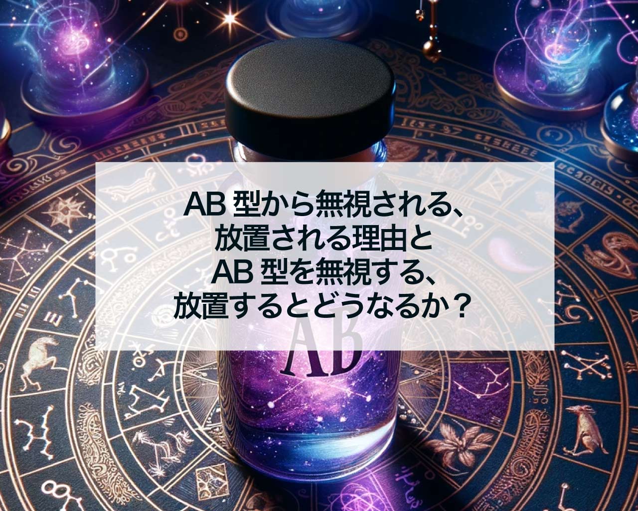 AB型から無視される、放置される理由とAB型を無視する、放置するとどうなるか？