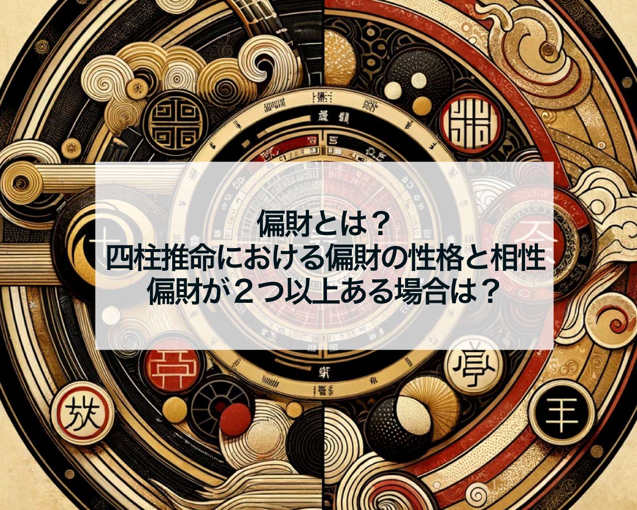 偏財とは？四柱推命における偏財の意味と性格と相性、偏財が２つ以上ある場合は？