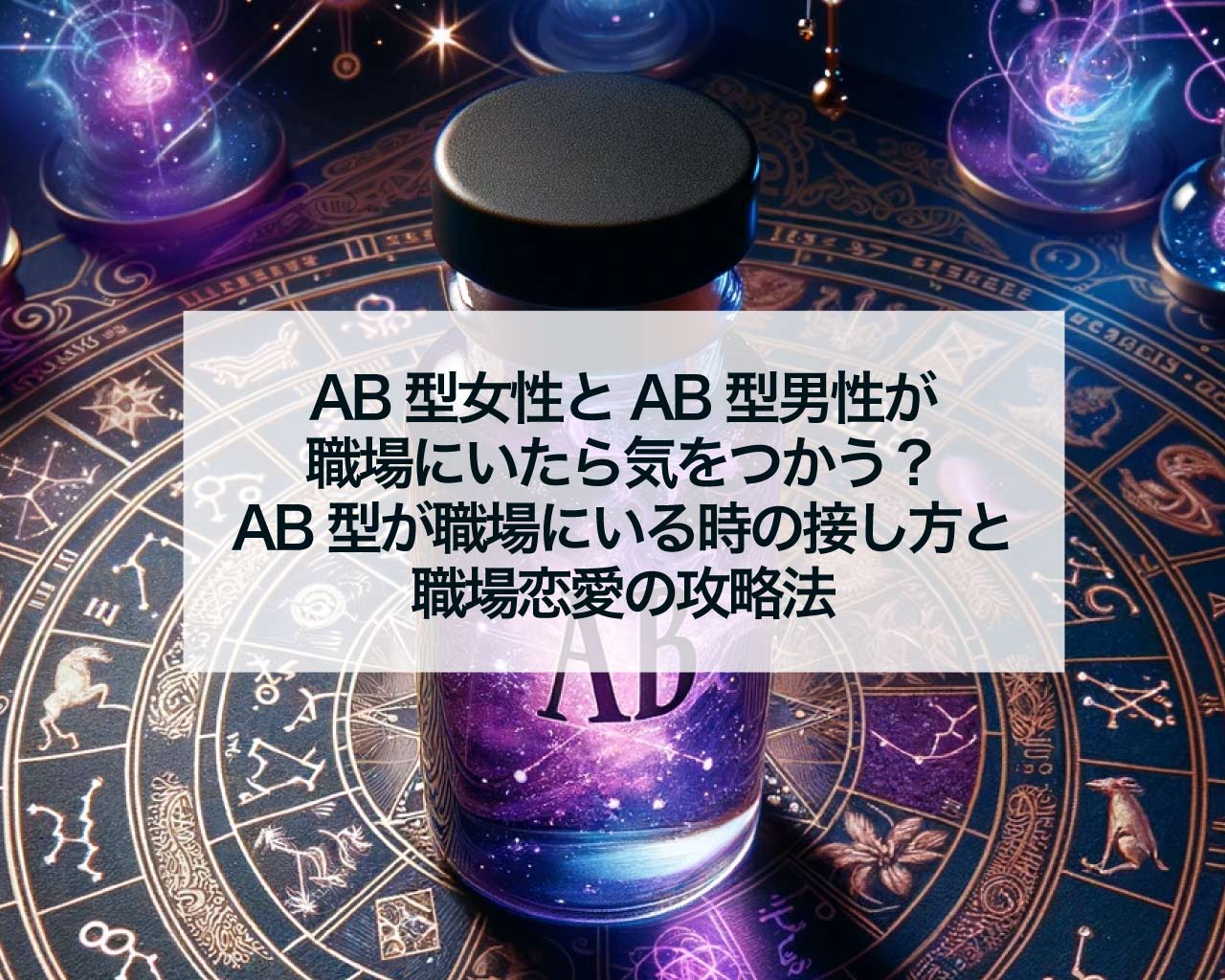 AB型女性とAB型男性が職場にいたら気をつかう？AB型が職場にいる時の接し方と職場恋愛の攻略法