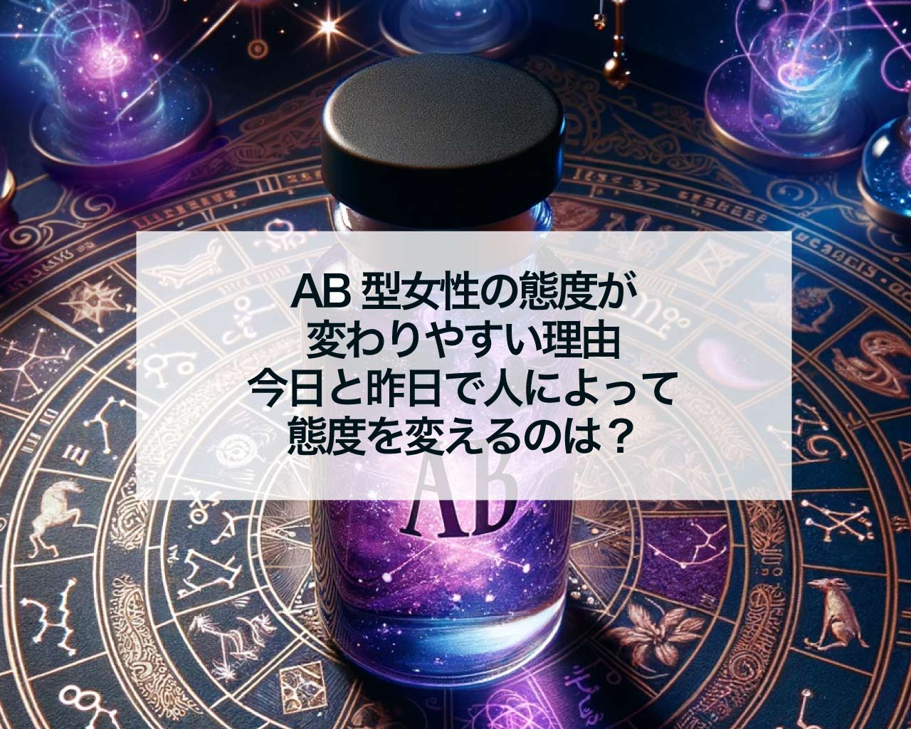 AB型女性の態度が変わりやすい理由、今日と昨日で相手によって態度を変えるのは？