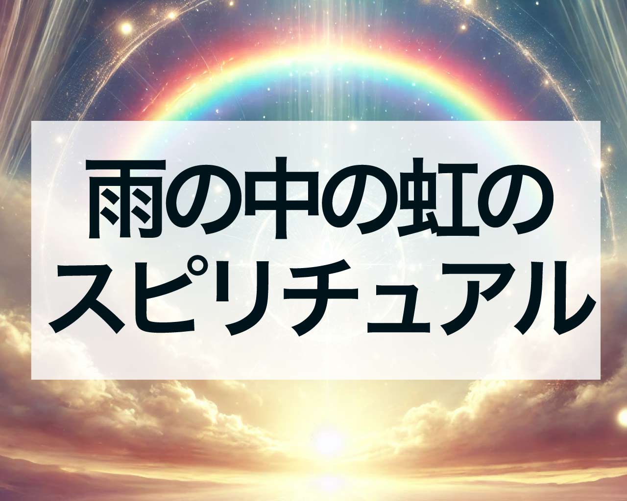 雨の中の虹のスピリチュアル、天気雨と虹は幸運の兆し