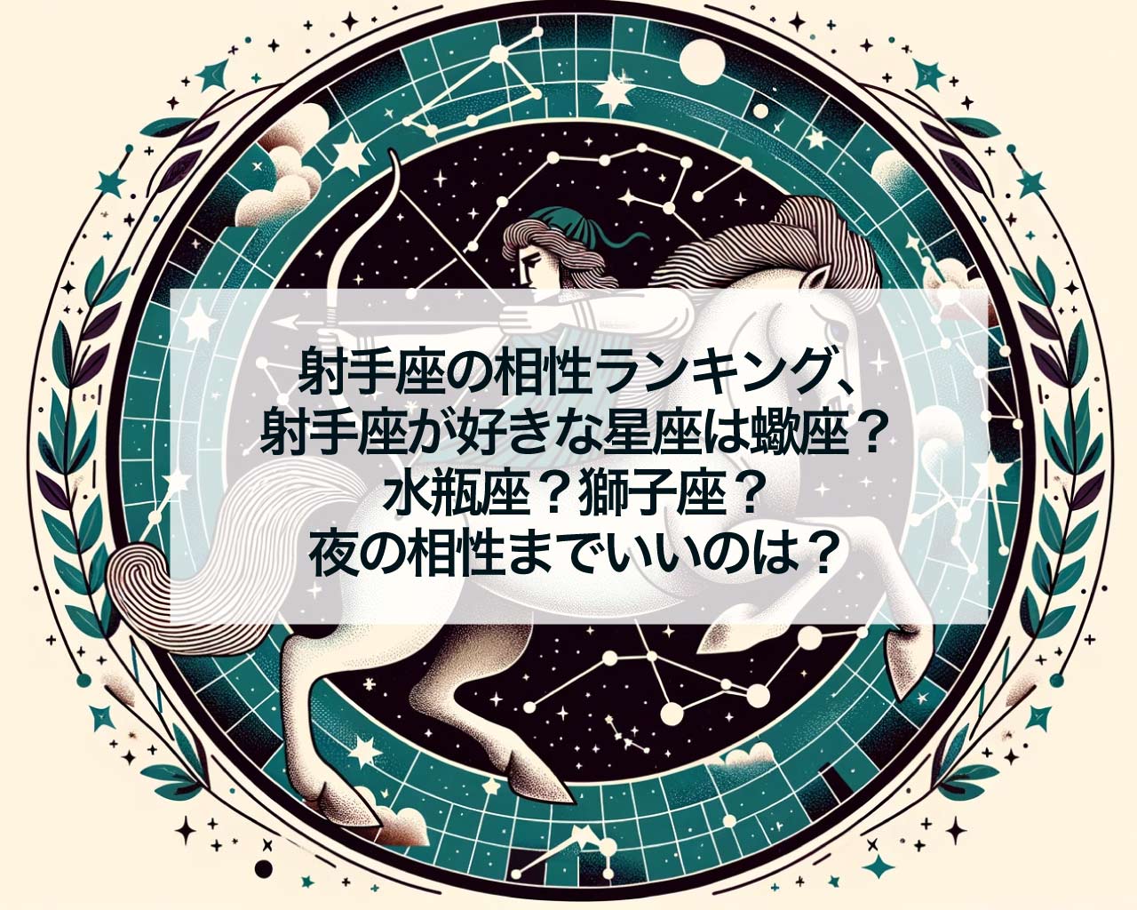 射手座の相性ランキング、射手座が好きな星座は蠍座？水瓶座？獅子座？夜の相性までいいのは？