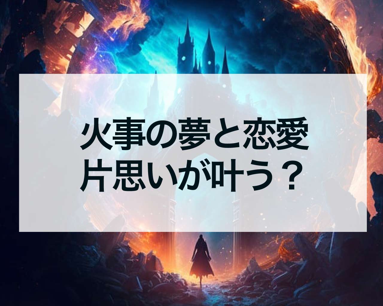 火事の夢と恋愛、片思いが叶う？