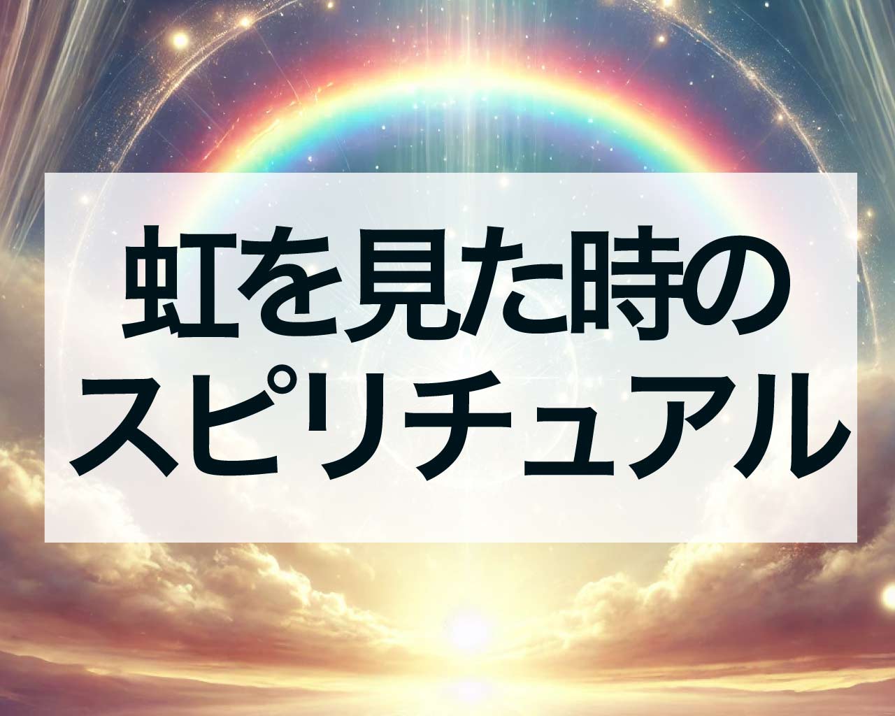 虹を見た時のスピリチュアルな意味