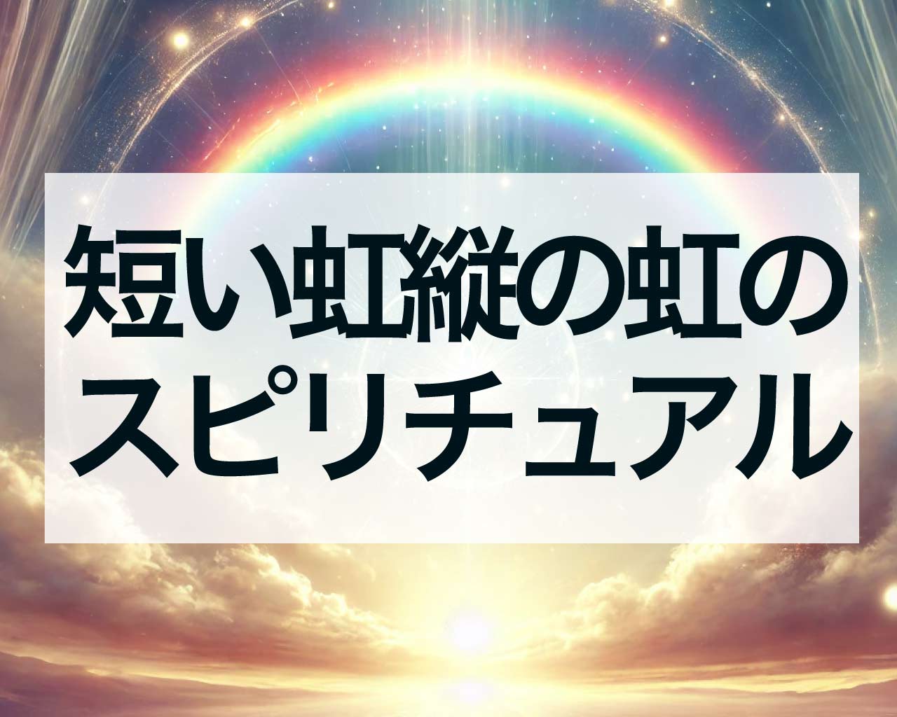 短い虹、縦の虹のスピリチュアルな意味