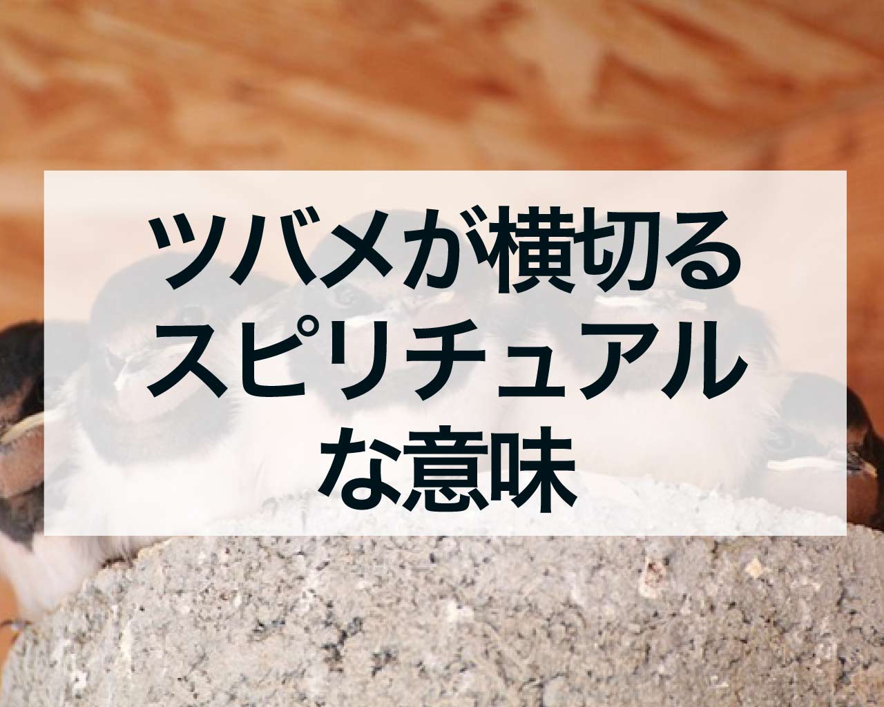 ツバメが横切るスピリチュアルな意味