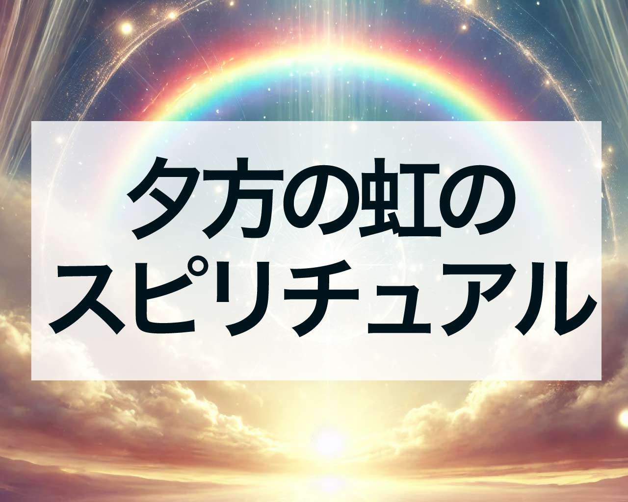 夕方の虹のスピリチュアル、幸運をもたらす夕方の虹のジンクス