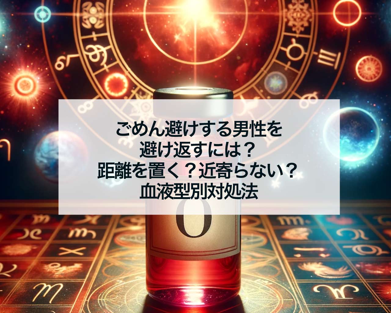 ごめん避けする男性を避け返すには？距離を置く？近寄らない？血液型別対処法