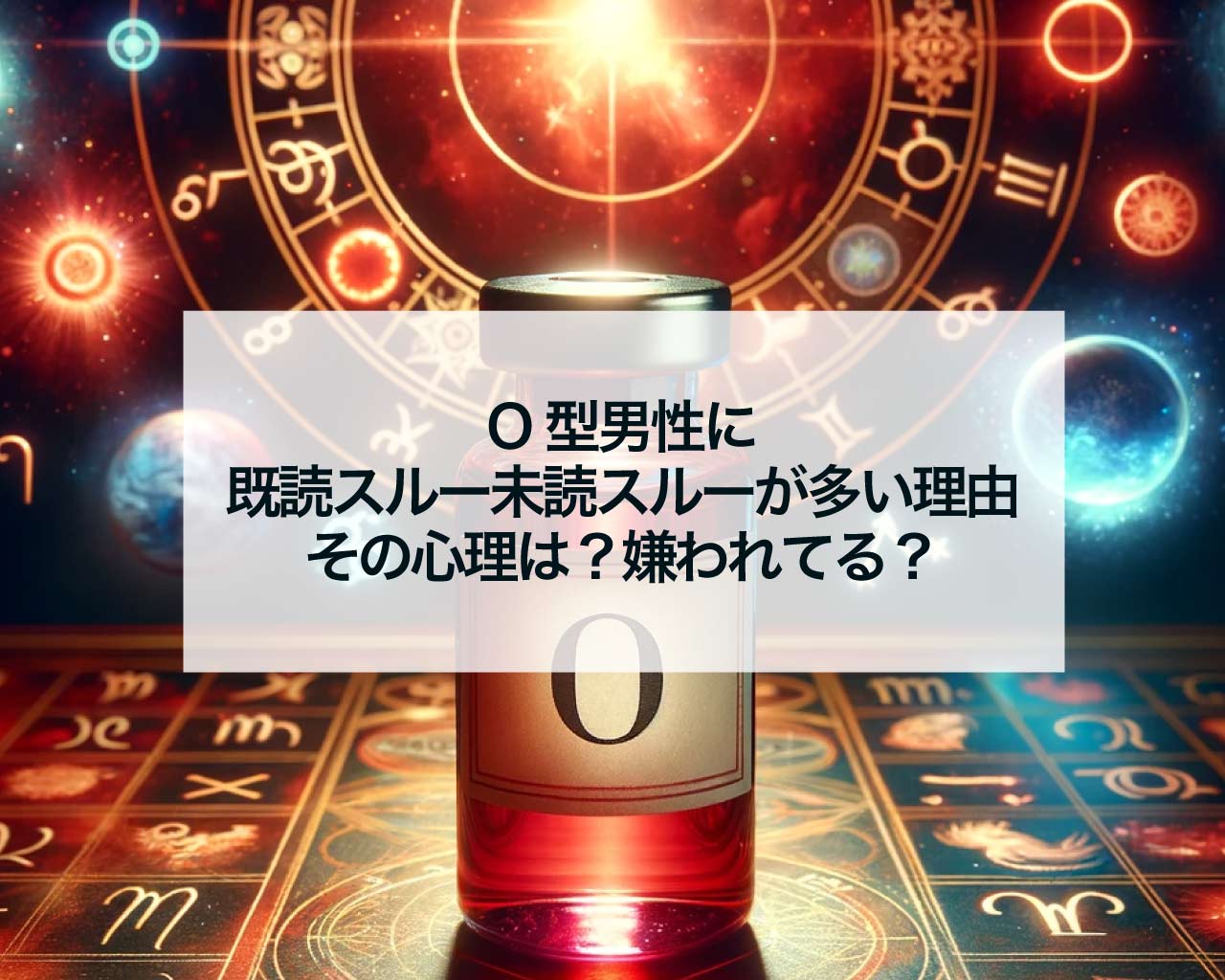 O型男性に 既読スルー未読スルーが多い理由 その心理は？嫌われてる？