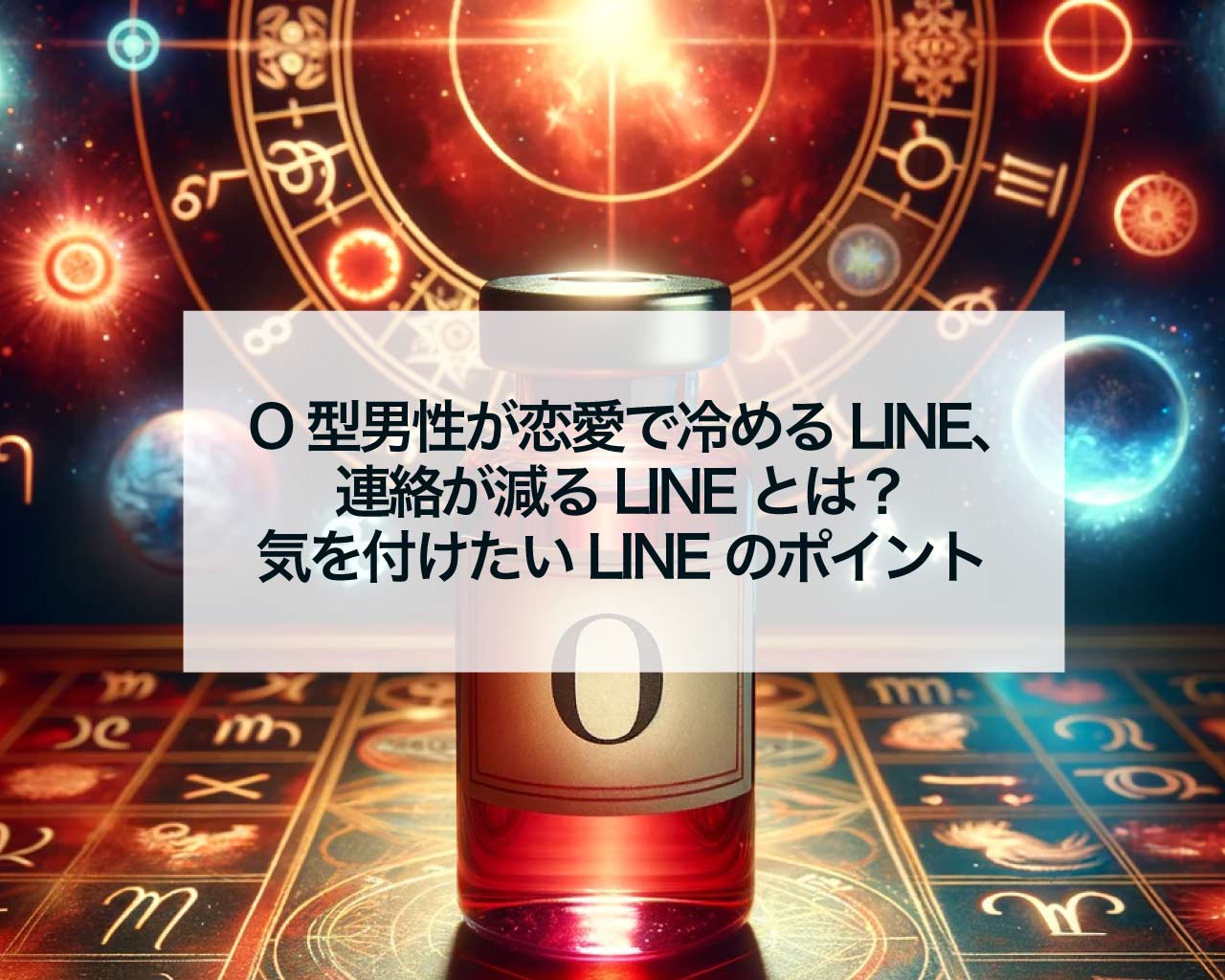 O型男性が恋愛で冷めるLINE、連絡が減るLINEとは？気を付けたいLINEのポイント