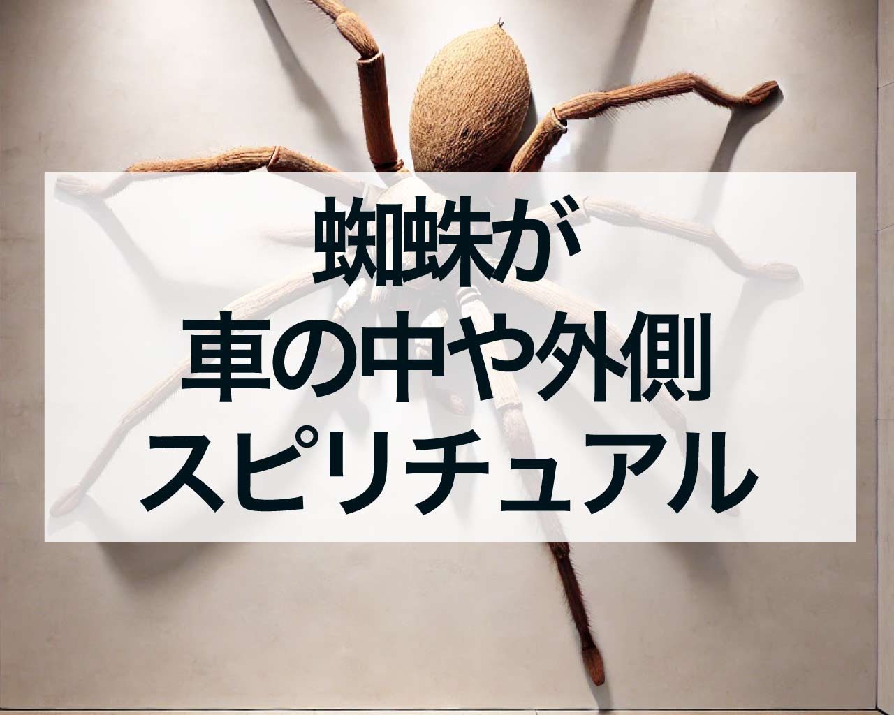 蜘蛛が車の中や外側についているスピリチュアルな意味やメッセージ