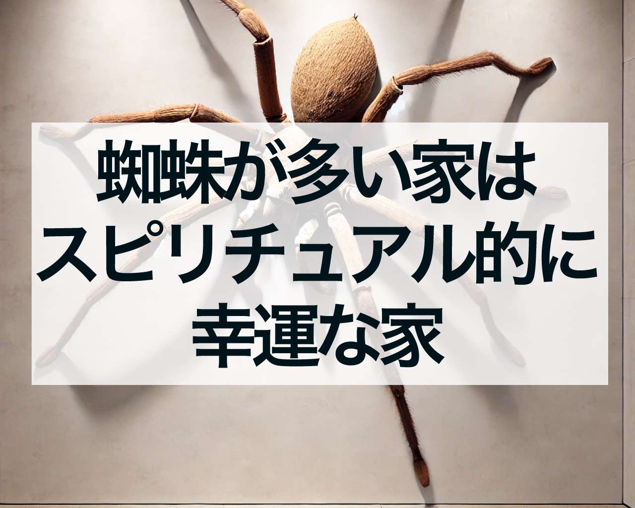 蜘蛛が多い家はスピリチュアル的に幸運な家