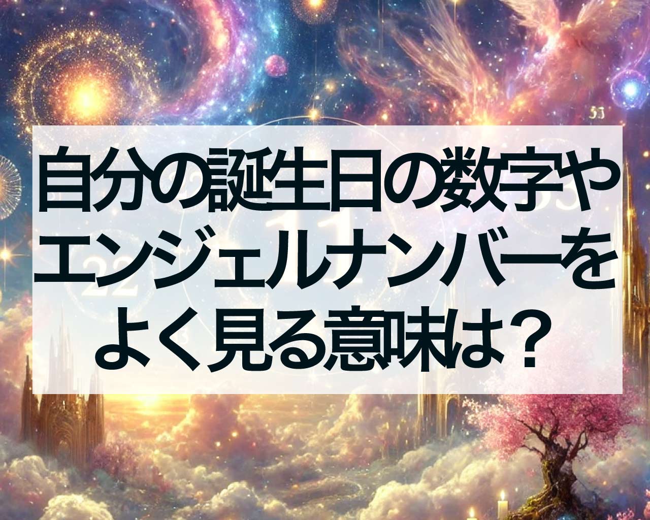 自分の誕生日の数字やエンジェルナンバーをよく見る意味は？