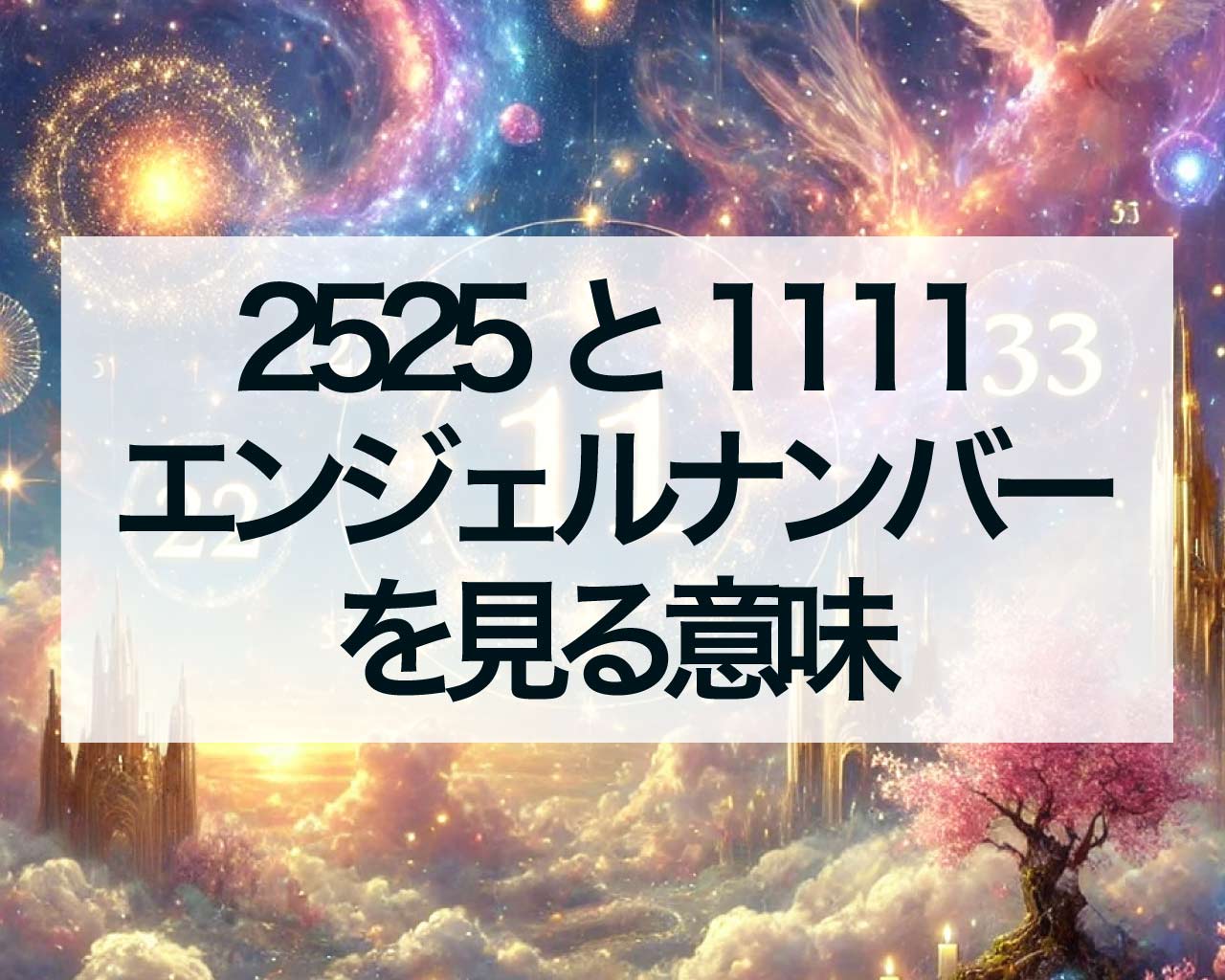 2525と1111エンジェルナンバーを見る意味