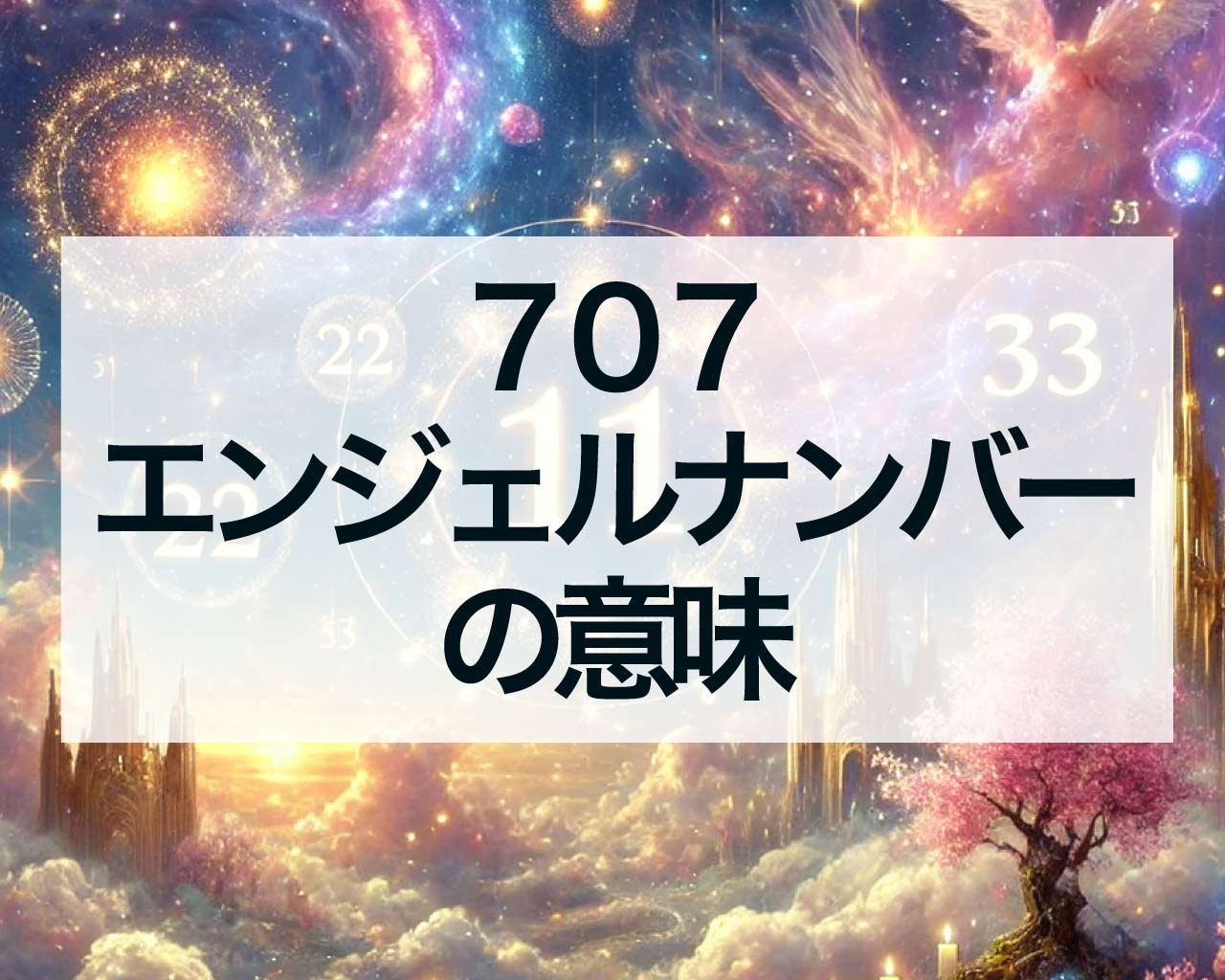 707エンジェルナンバーの意味、恋愛、復縁、ツインレイ、宝くじ：天使が送る奇跡のメッセージ