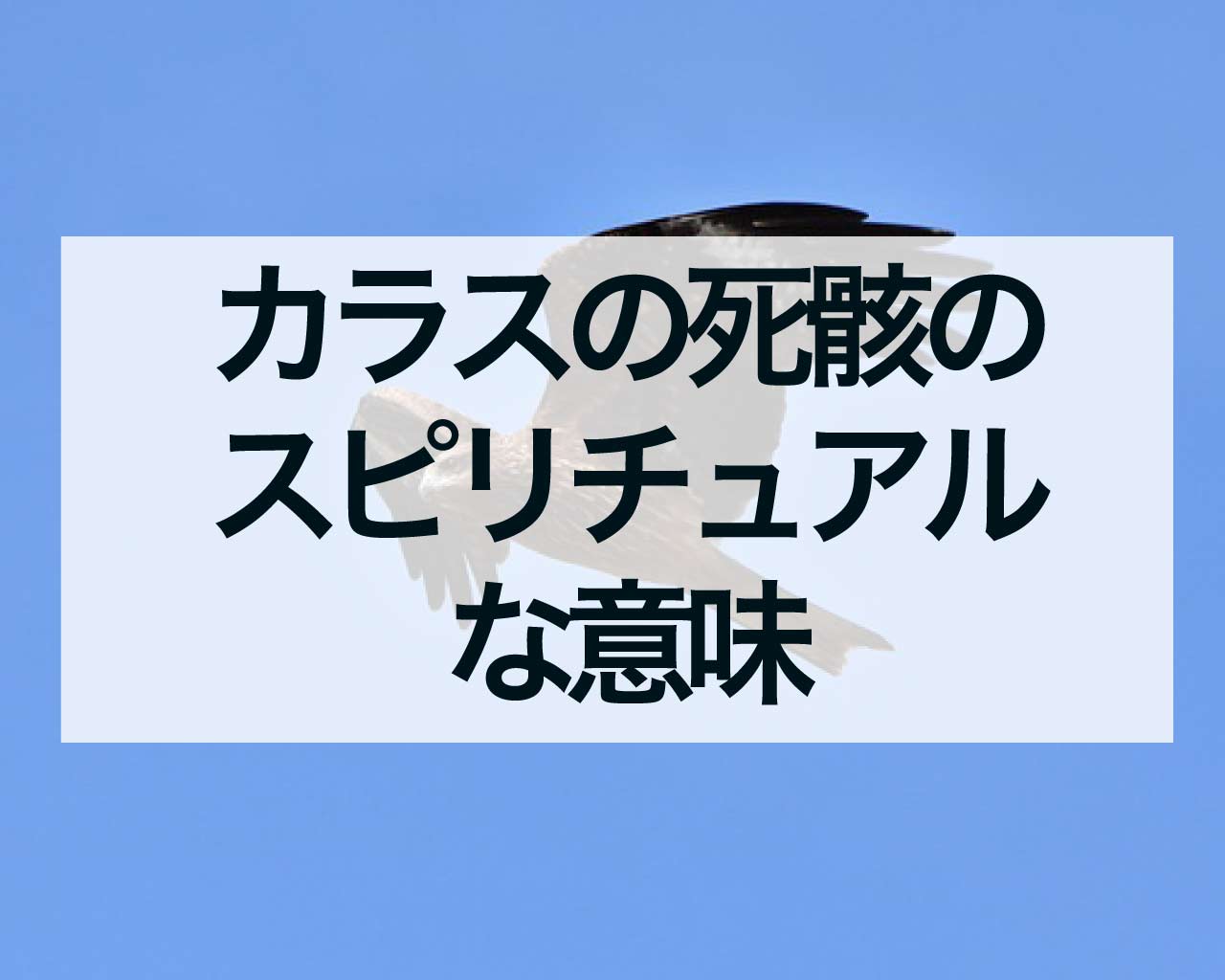 カラスの死骸のスピリチュアルな意味、カラスの死骸は不吉？縁起が良い？宝くじが当たる？