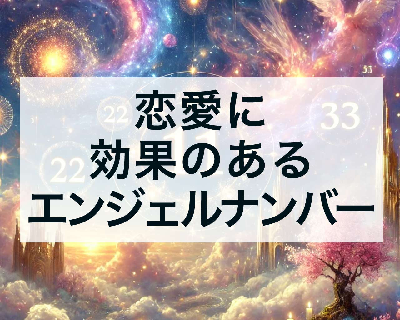 恋愛に効果のあるエンジェルナンバー