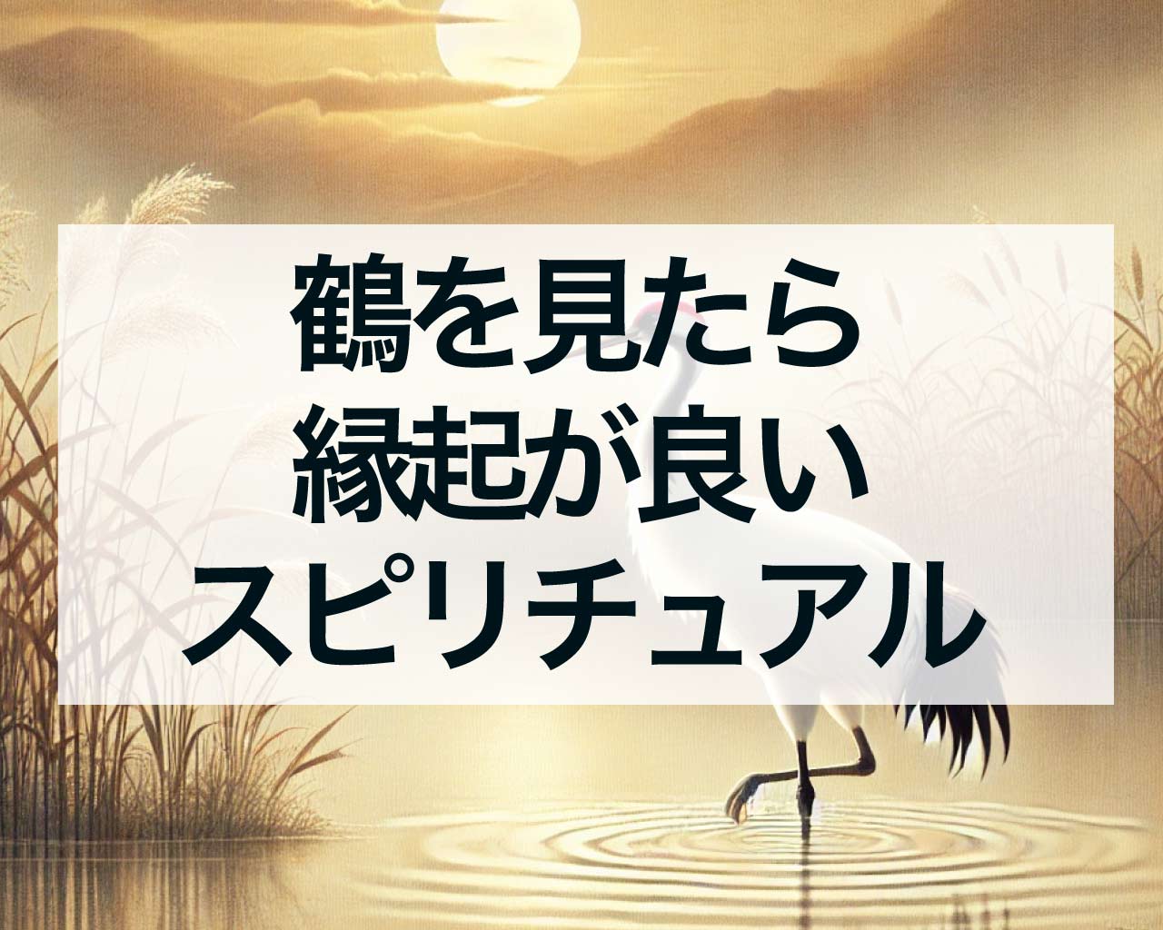 鶴を見たら縁起が良い、鶴のスピリチュアルな意味