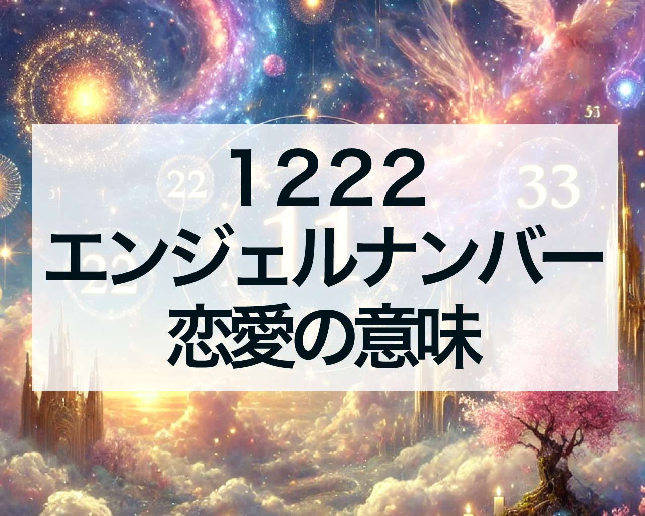 1222エンジェルナンバーの恋愛の意味は？復縁・結婚