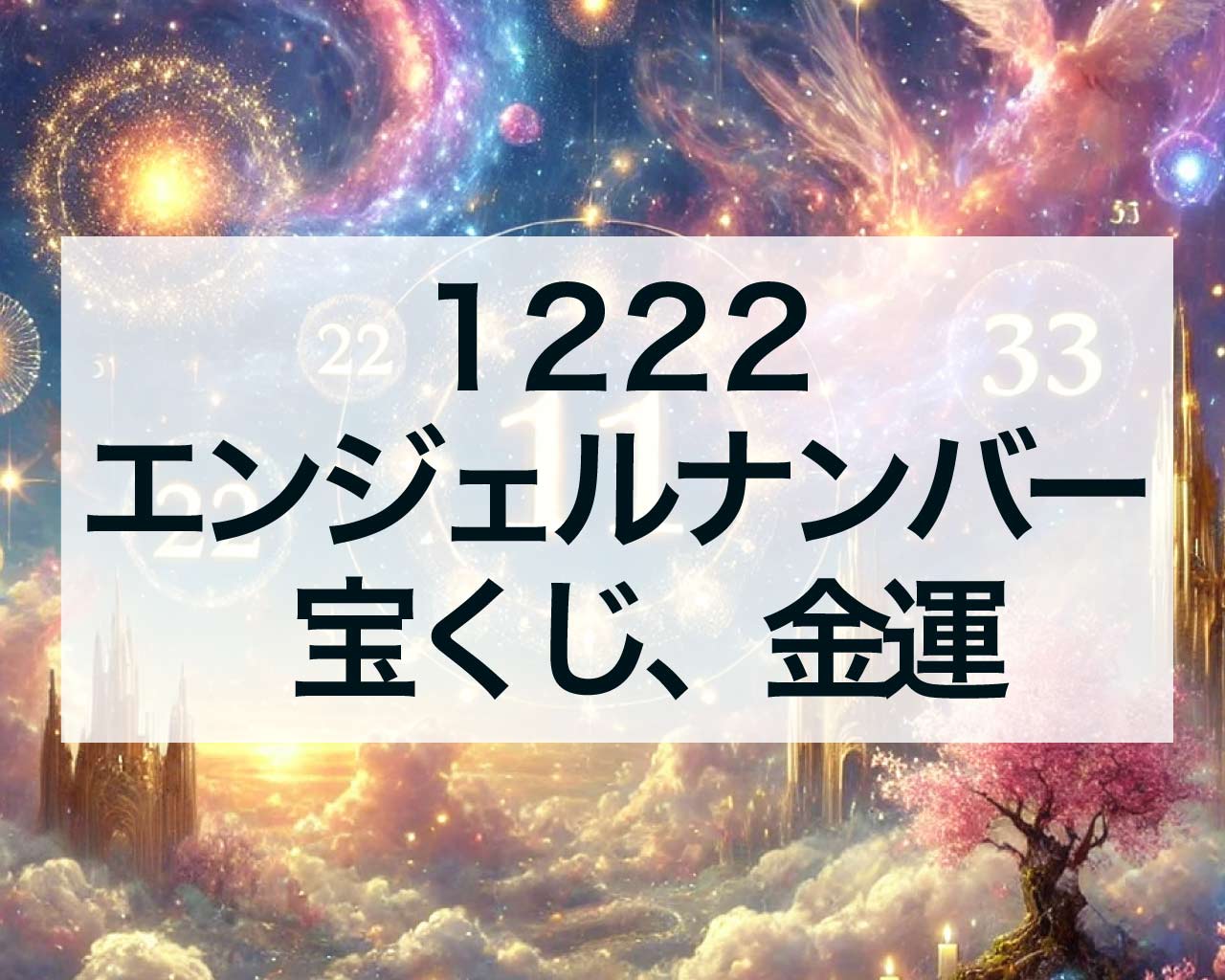 1222エンジェルナンバーと宝くじ、金運の意味は？