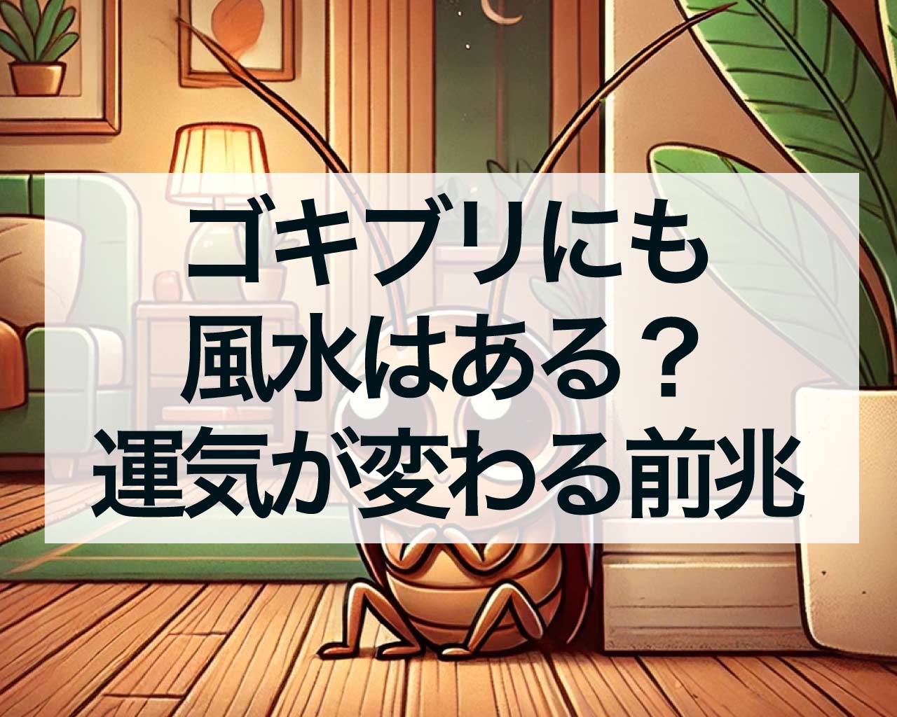 ゴキブリにも風水の意味はある？運気が変わる前兆