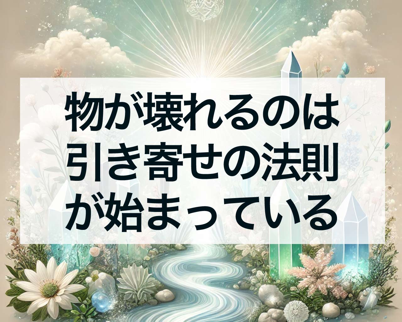 物が壊れるのは引き寄せの法則が始まっているサイン！宇宙のメッセージを解説