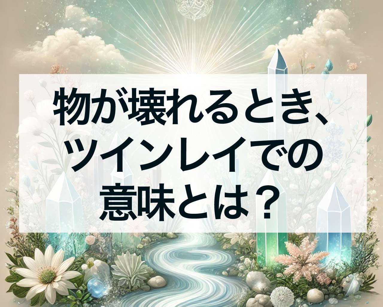 物が壊れるとき、ツインレイでの意味とは？スピリチュアルな深いメッセージを解説！