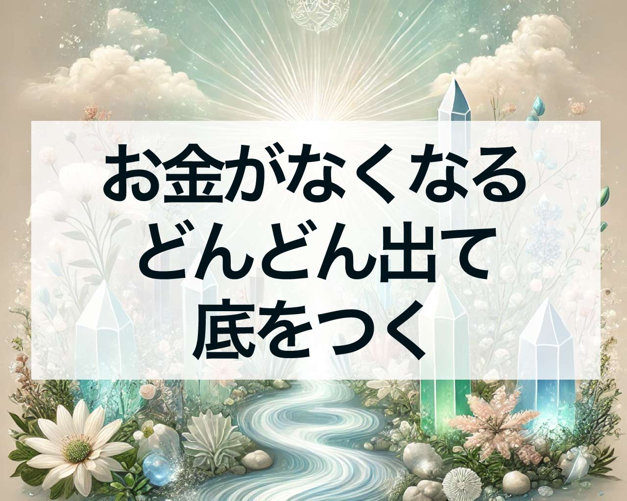 お金がなくなる、どんどん出ていって底をつくスピリチュアルな理由とは？