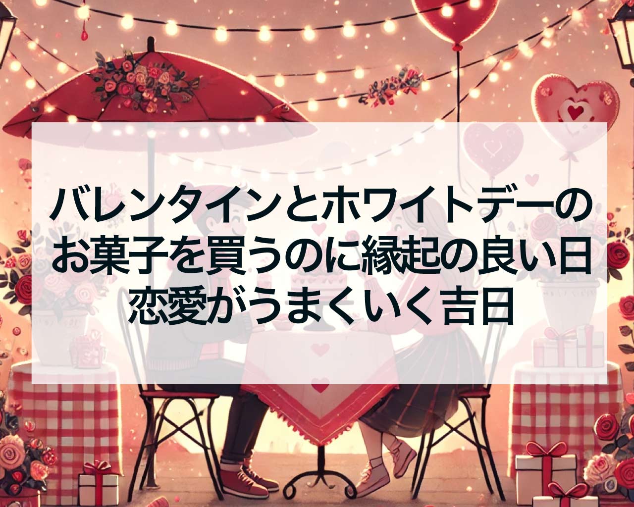 バレンタインとホワイトデーのお菓子を買うのに縁起の良い日、恋愛がうまくいく吉日