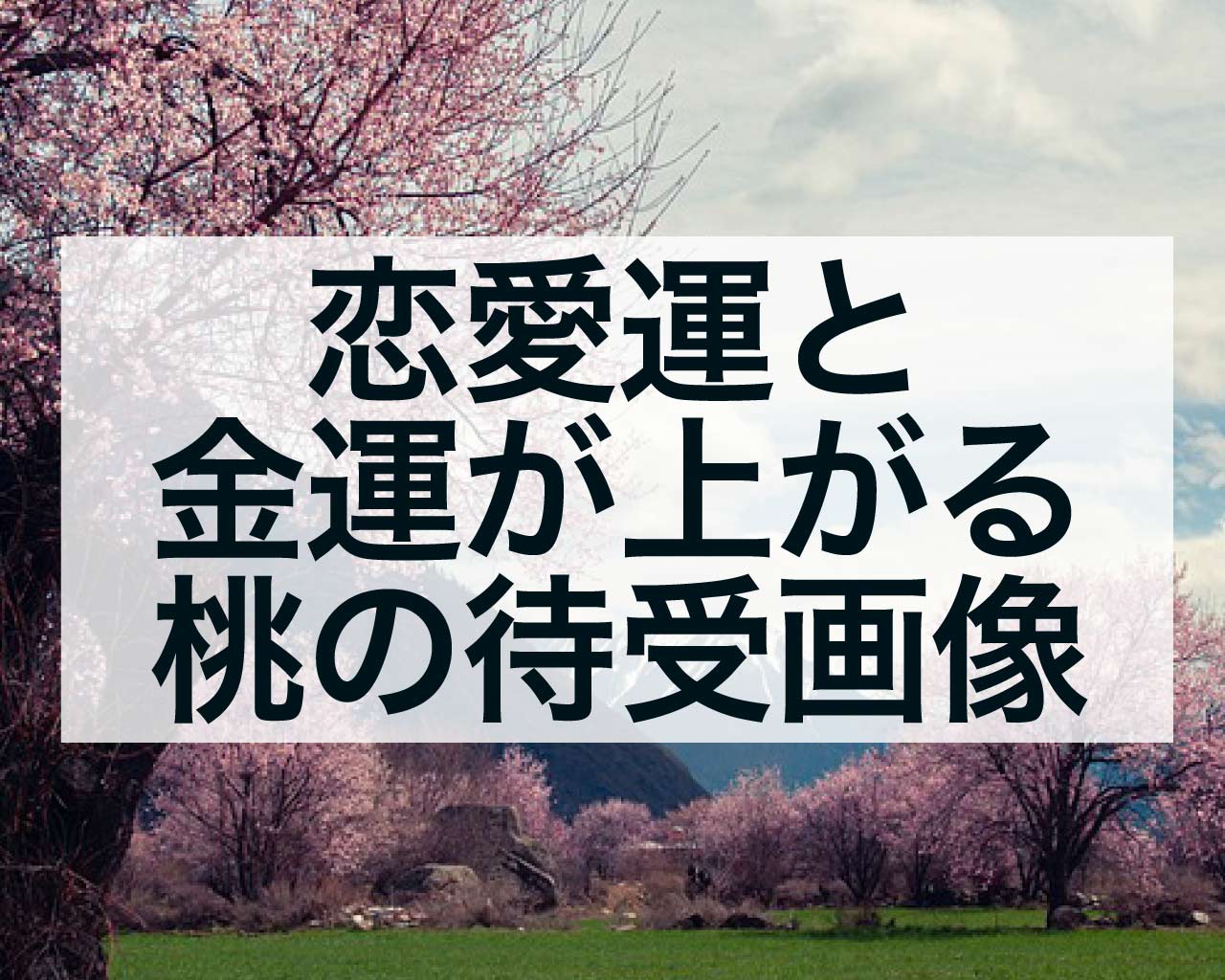 恋愛運と金運が上がる桃の待ち受け画像