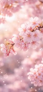 桜吹雪や花びらの待ち受け効果