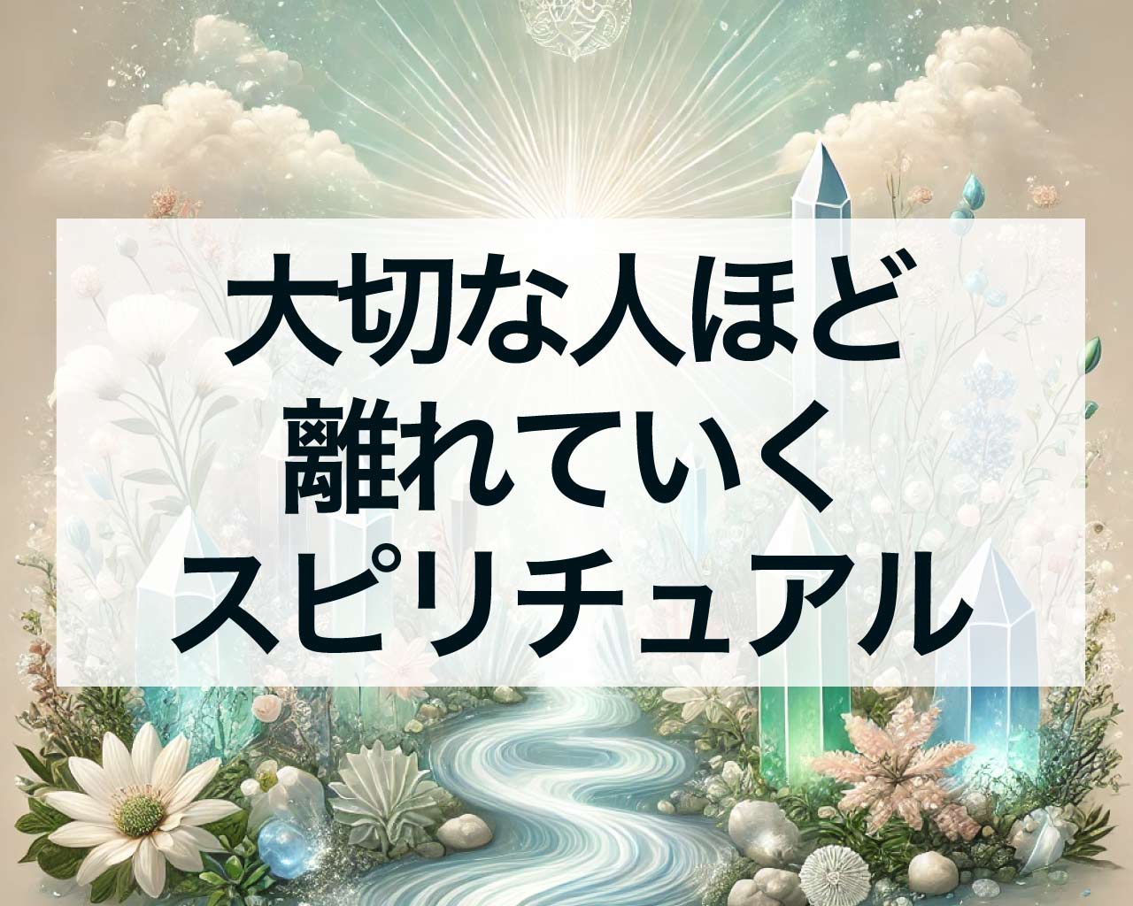 大切な人ほど離れていくスピリチュアル