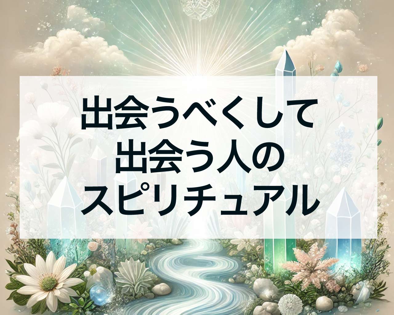 出会うべくして出会う人のスピリチュアル