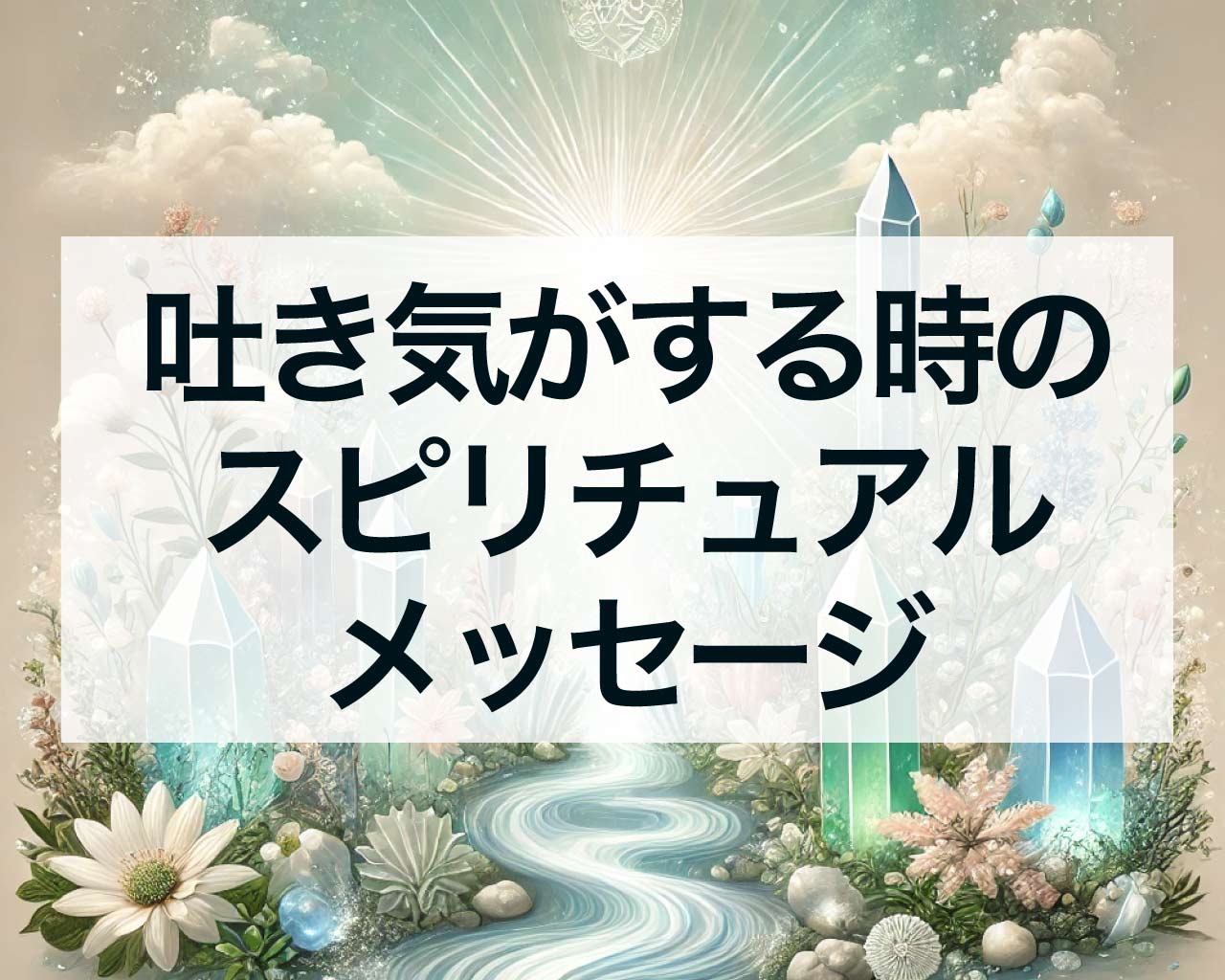 吐き気がする時のスピリチュアルメッセージ