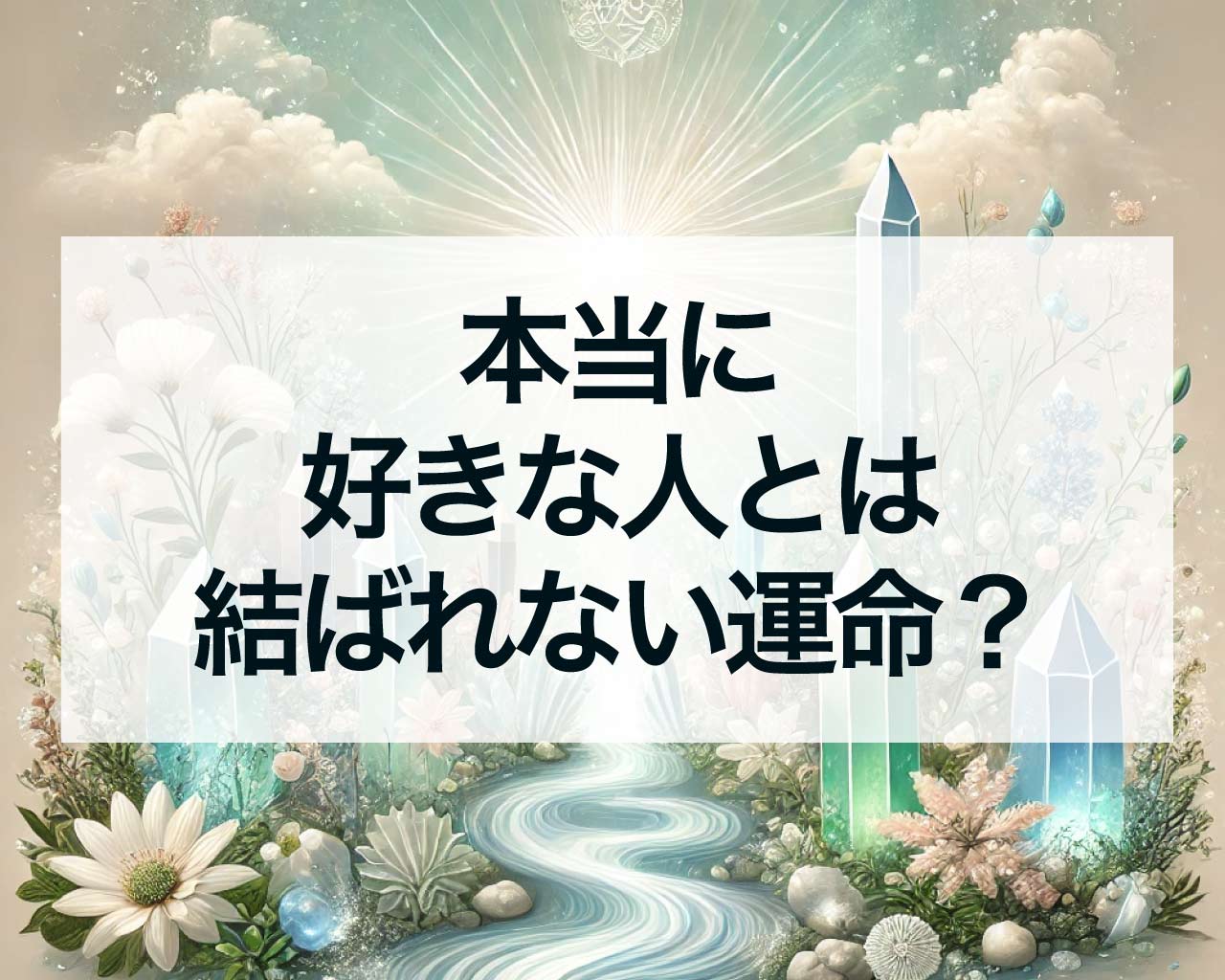 本当に好きな人とは結ばれない運命って？運命の人と好きになった人