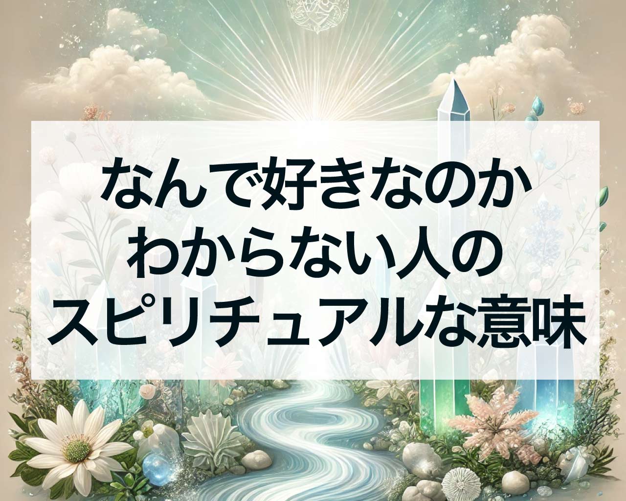 なんで好きなのかわからない人のスピリチュアルな意味