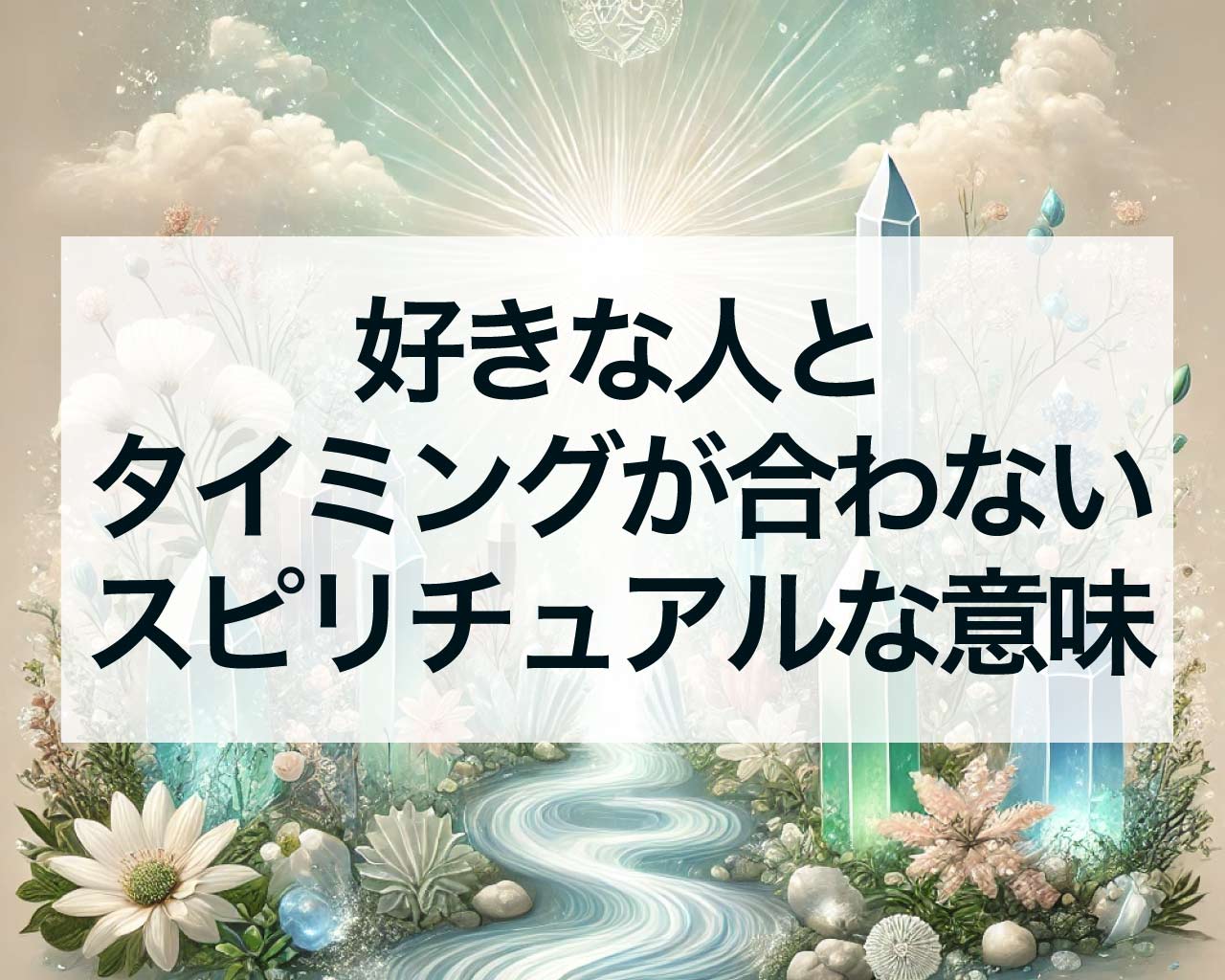 好きな人とタイミングが合わないスピリチュアルな意味