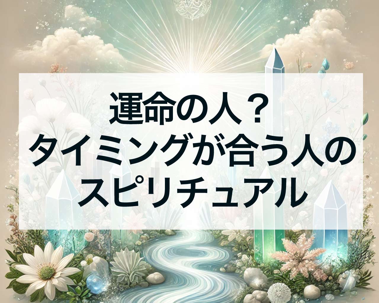 タイミングが合う人は運命の人？タイミングが合う人のスピリチュアル