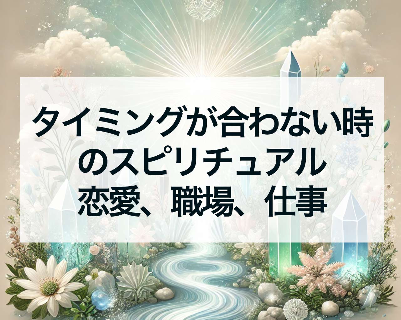 タイミングが合わない時のスピリチュアル、恋愛、職場、仕事