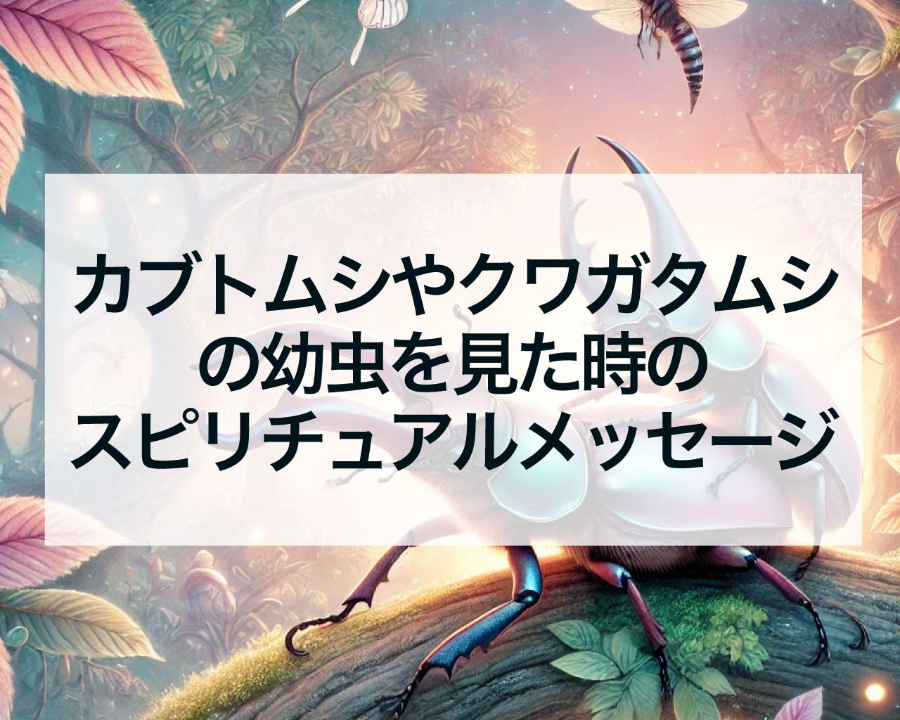 カブトムシやクワガタムシの幼虫を見た時のスピリチュアルメッセージ