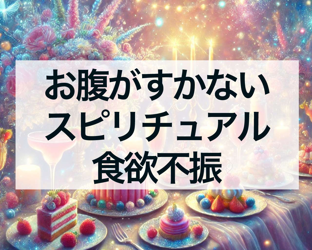 お腹がすかないスピリチュアル、ツインレイは食欲不振