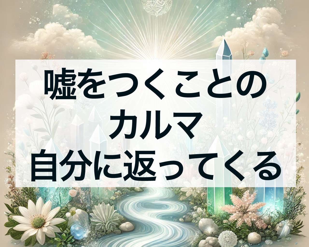 嘘をつくことの カルマ 自分に返ってくる