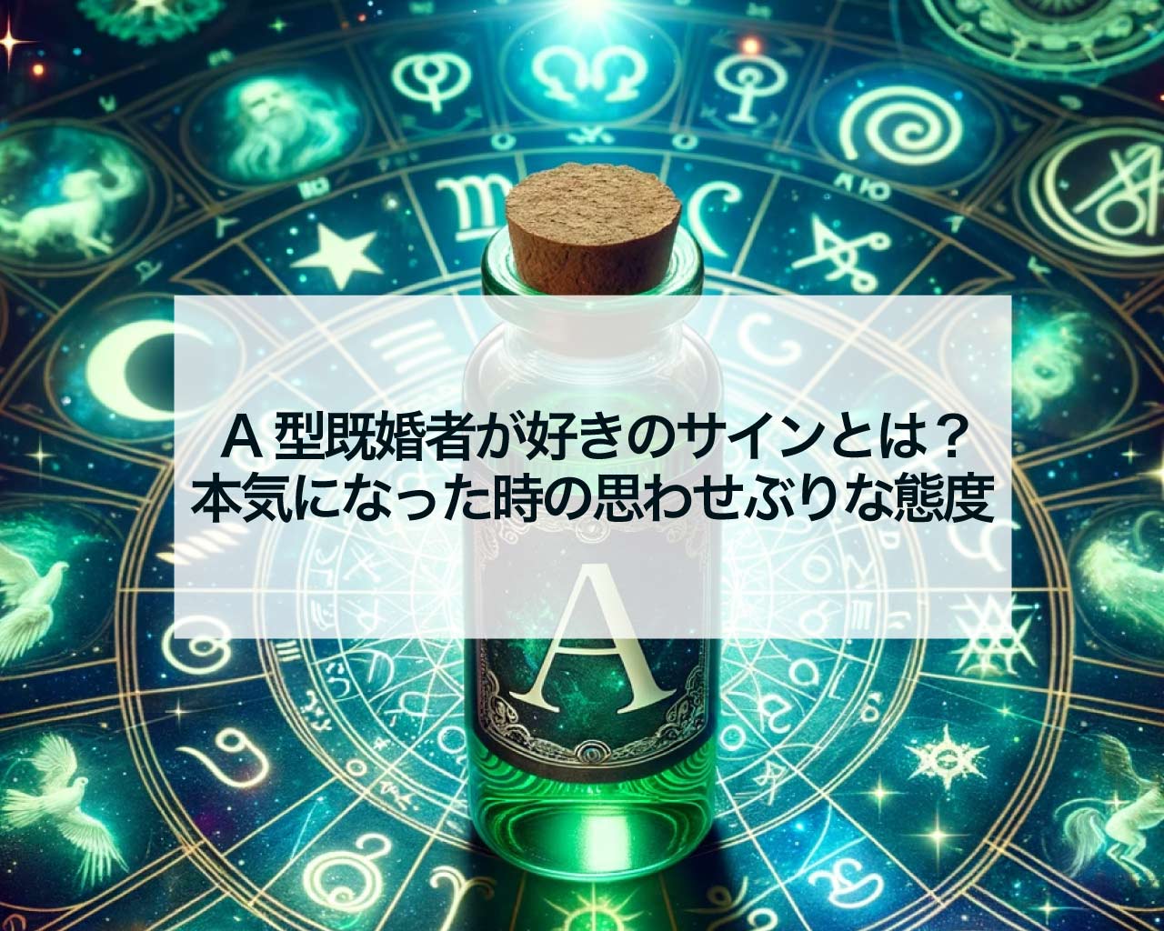 A型既婚者が好きのサインとは？本気になった時の思わせぶりな態度