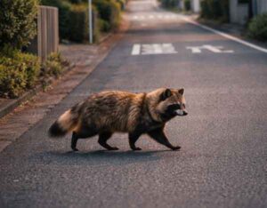 たぬきが横切るのは、スピリチュアルでは「道（人生の進路）の再確認」を促すサイン