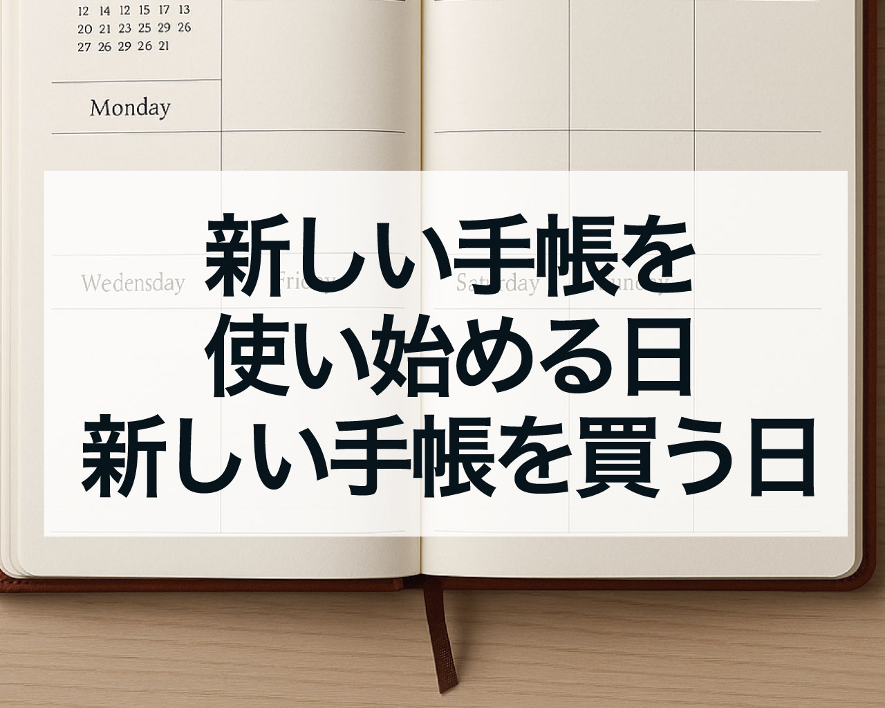新しい手帳を使い始める日、新しい手帳を買う日